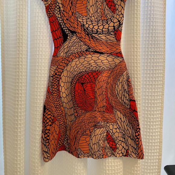 Issa London Snake Pattern Jacquard Knit Bodycon Mini Dress - Picture 4 of 4